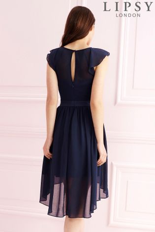 Lipsy Chiffon Embelished Waist Dress